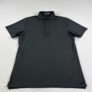 G/Fore Golf Polo Shirt Mens Medium Black Performance Wicking Stretch